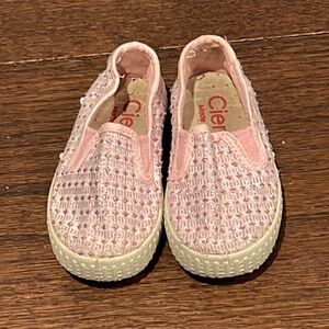 Cienta Pink Slip On Baby Sneakers Size 5
